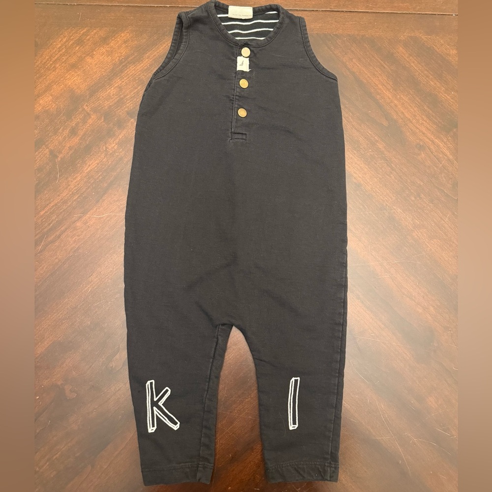 Turtledove London Black Overalls with Lettering